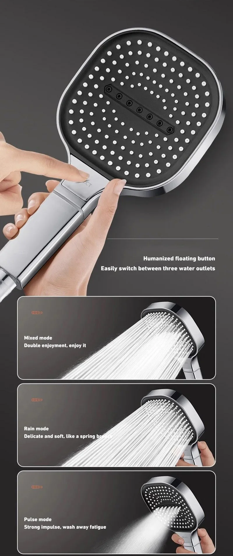 Xiaomi Shower Set Booster Shower Head with Filter Large Water Flow Shower Head Home Decoration Bathroom Facilities 5