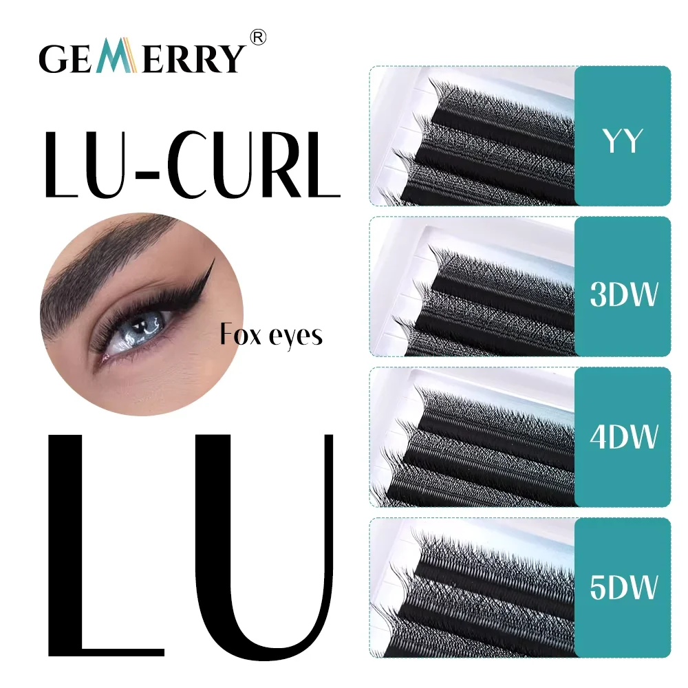 Eyelash Extensions 3D 4D 5D Volume Lashes 0.07c Curl YY LU/C/D W Shape Premade Fan Fox Mink Natural