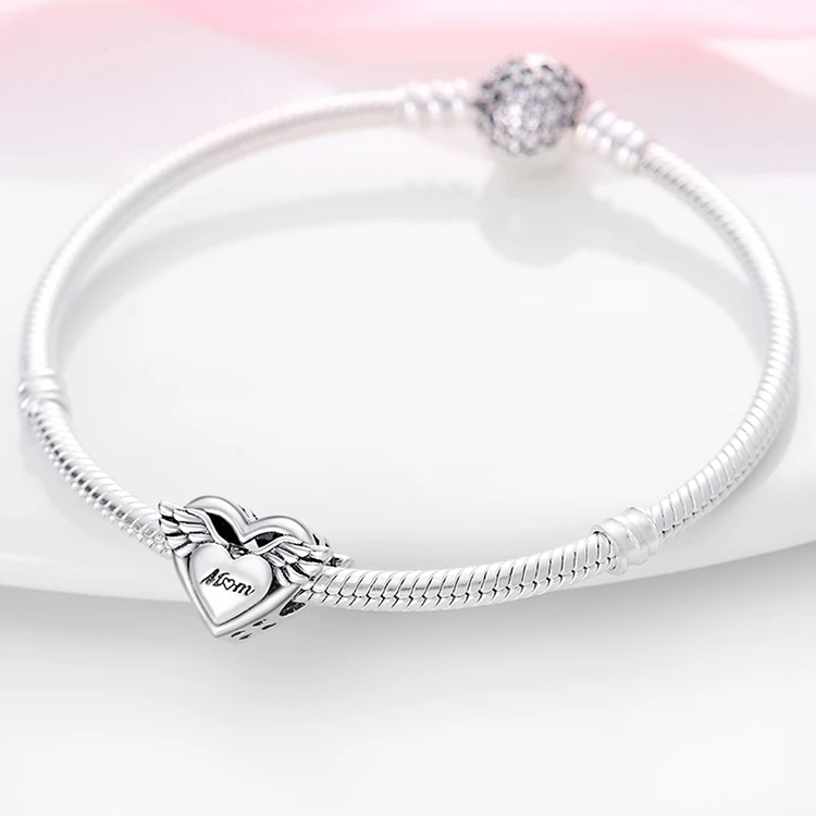 Dijes compatibles con pulsera Pandora 925 Original, búho de plata 925 con circonita azul, corazón rojo, cuentas finas, fabricación de joyas DIY, gran oferta