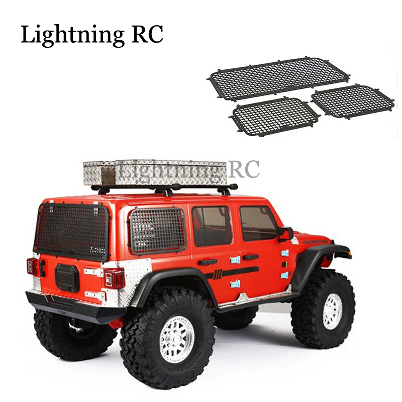 1 Set Metal Window Mesh Protective Net For 1/10 RC Crawler Car AXIAL SCX10 III AXI03007 Jeep Upgrade Accessories