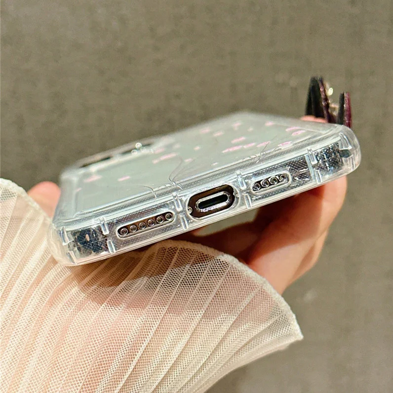 Korean Cute Flower Soft Silicone Transparent Phone Case