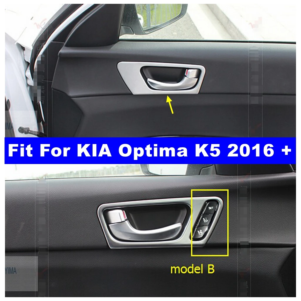 

Inner Door Pull Doorknob Handle Bowl Decoration Cover Trim For KIA Optima K5 2016 - 2018 ABS Pearl Chrome Interior Accessories