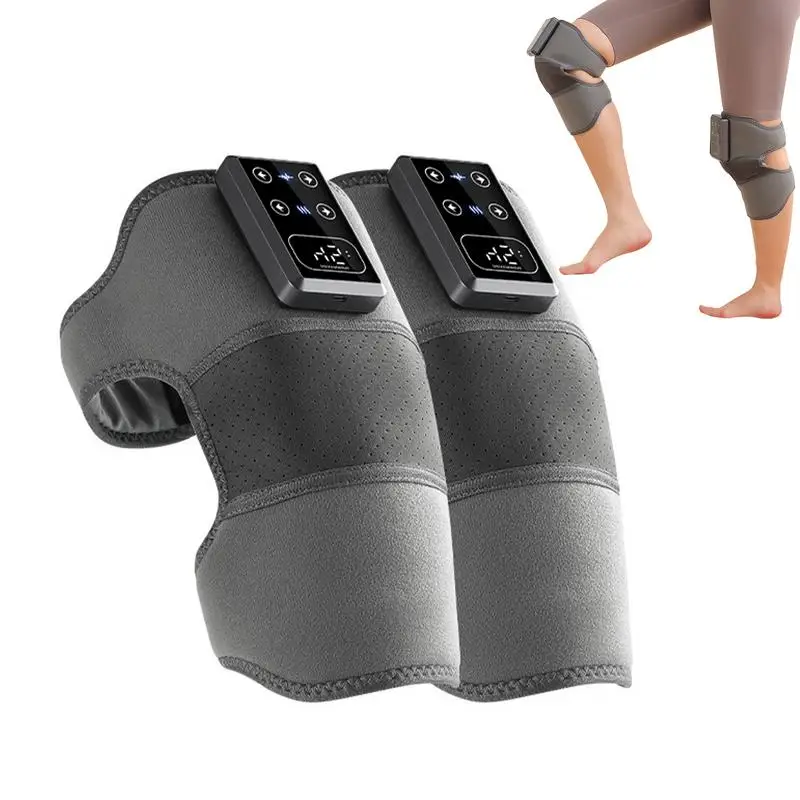 Knee Heating Pad with Massager Electric Heating Wrap Brace for Knee Wireless Design Massaging Protector for Elbows Calves