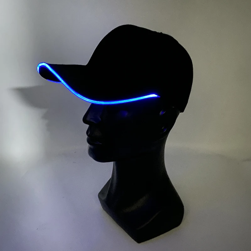 Fashion Glowing Baseball Cap LED Hiphop Hat Club Props Fluorescent Light Up Hat DJ Music Supplies Costume 4