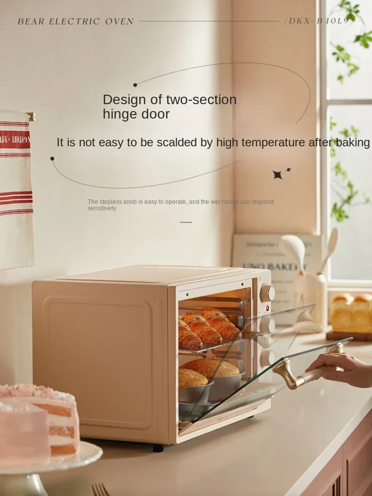 Bear Oven Household Electric Oven Small Large Capacity 40 L Baking Dedicated Automatic Mini New Kitchen Appliances Air Fryer 3