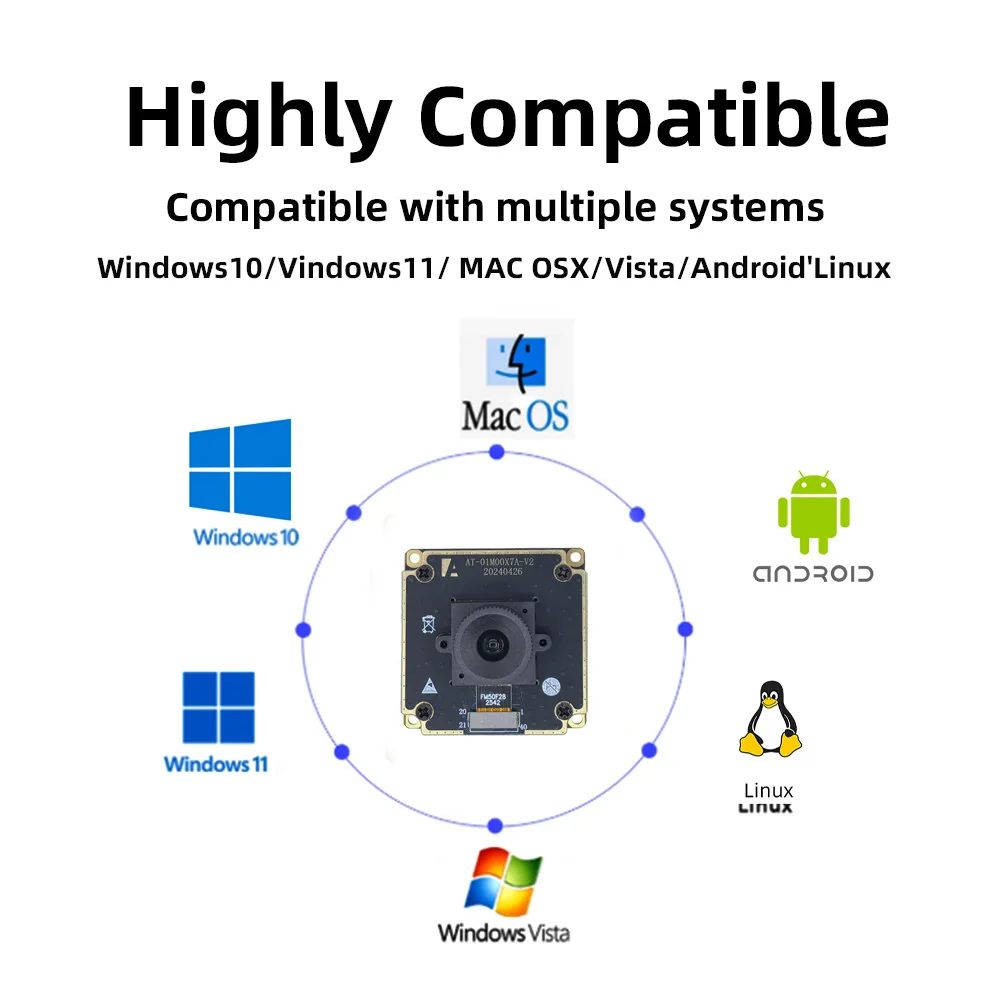 1/1.56인치 50MP USB 카메라 모듈 IMX766 CMOS FOV(D) 82 ° /100 ° /113 °   고정 초점 8160*6120 웹캠 보드 UVC 규격 의료용 카메라