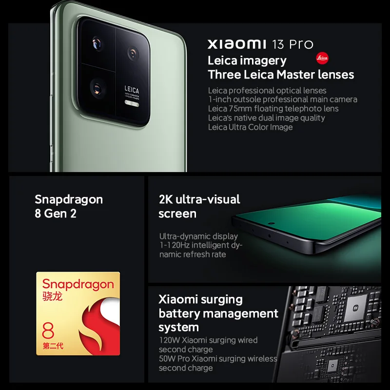 Global Version Xiaomi 13 5G Snapdragon 8 Gen 2 50MP Leica Camera 120Hz  AMOLED Display IP68 Waterproof Mi 13 MIUI 14 - AliExpress