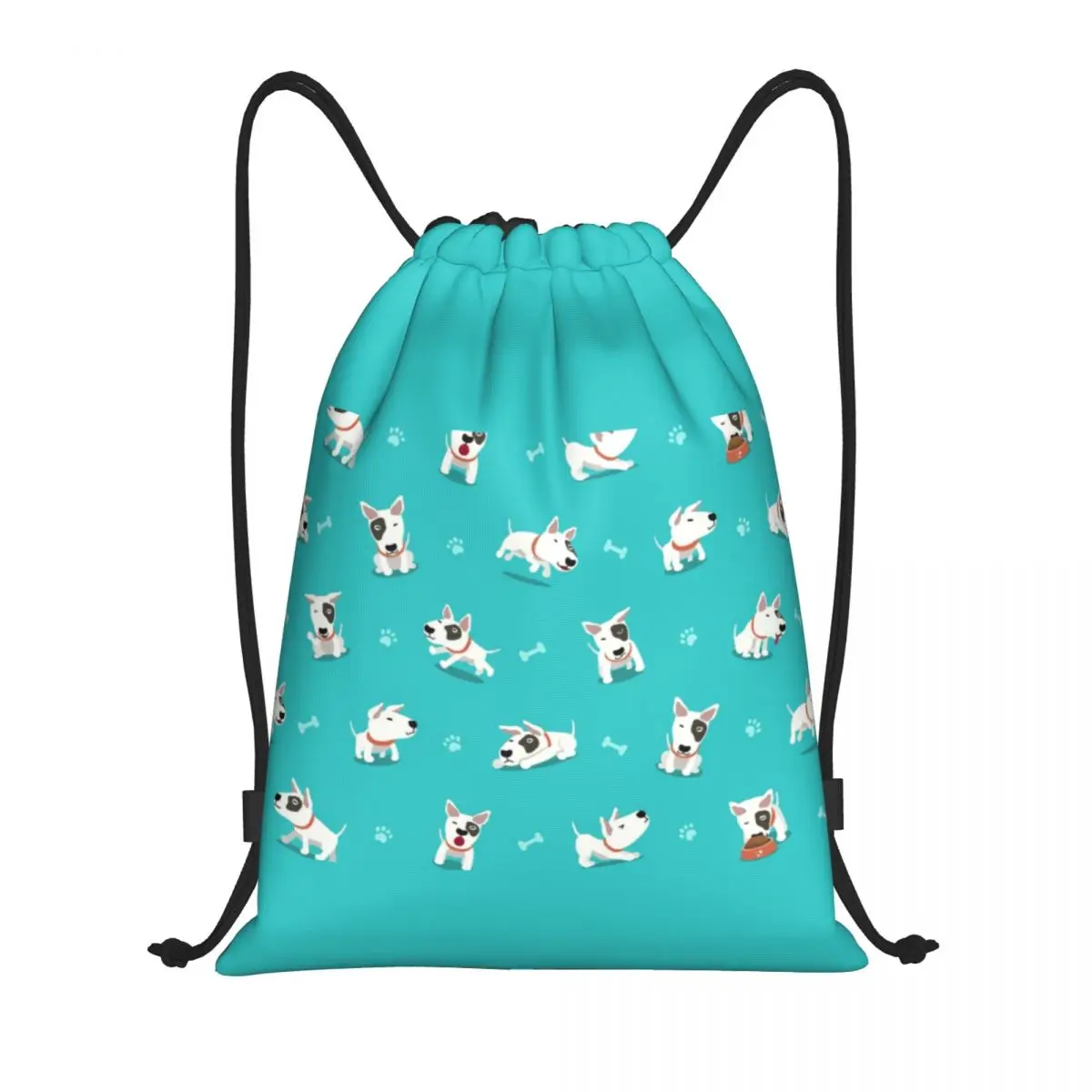 

Cute Bull Terrier Puppy Drawstring Backpack Sports Gym Bag for Men Women Animal Dog Shopping Sackpack
