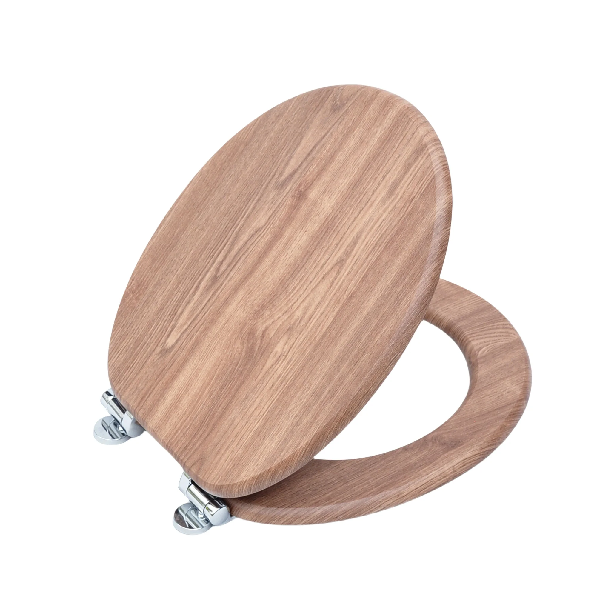 SINOBATH Toilettensitz mit Absenkautomatik Universelle Toilettendeckel WC-Sitz Holz Klobrille, Tragfähigkeit bis 190 kg – Detail 14