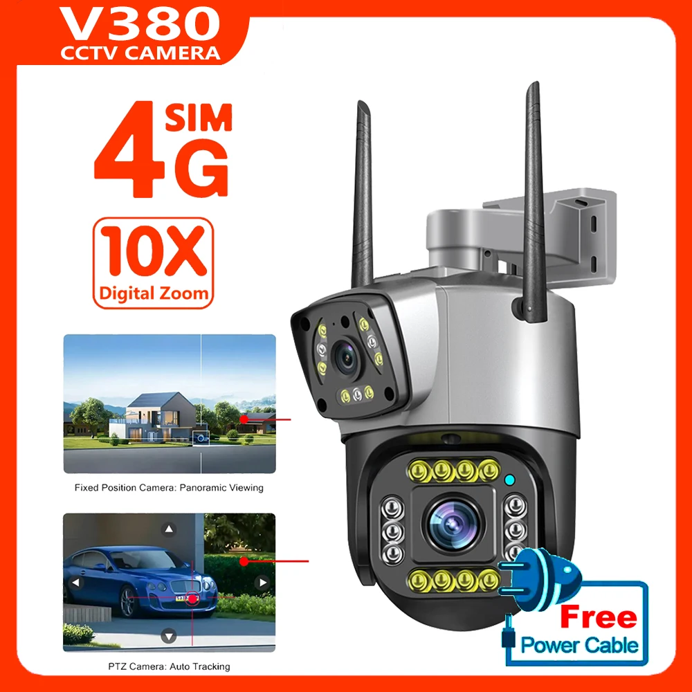 4GSimCardCCTVCameraWiFiVideoCameras8MPHDIPSurveillance