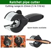 Ratchet Tube Pipe Cutter for Cutting 6-23mm Stainless Steel Copper Aluminium Metal Pipe Ratchet Type Pipe Cutting Tools 1PCS 1