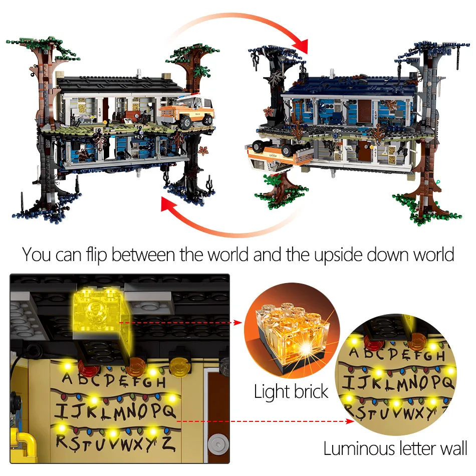 Movies Strange Stories The Upside Down Model 75810 Building Blocks Adults Bricks Children Toys Birthday Christmas Gifts