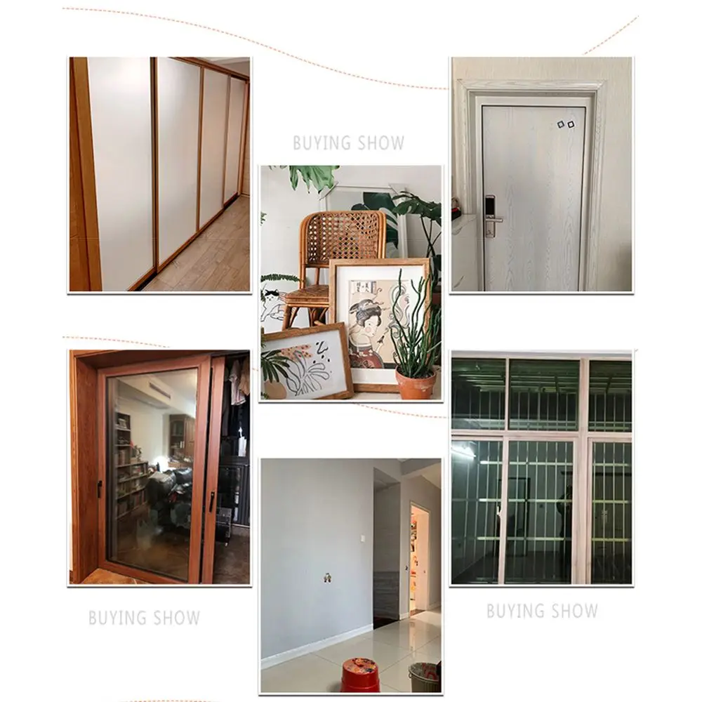 Description Picture 6 of item10M/Roll Windowsill Waist Line Wallpaper Door Frame Waterproof Wall Border Sticker Wood Grain Self-adhesive Waveguide Line