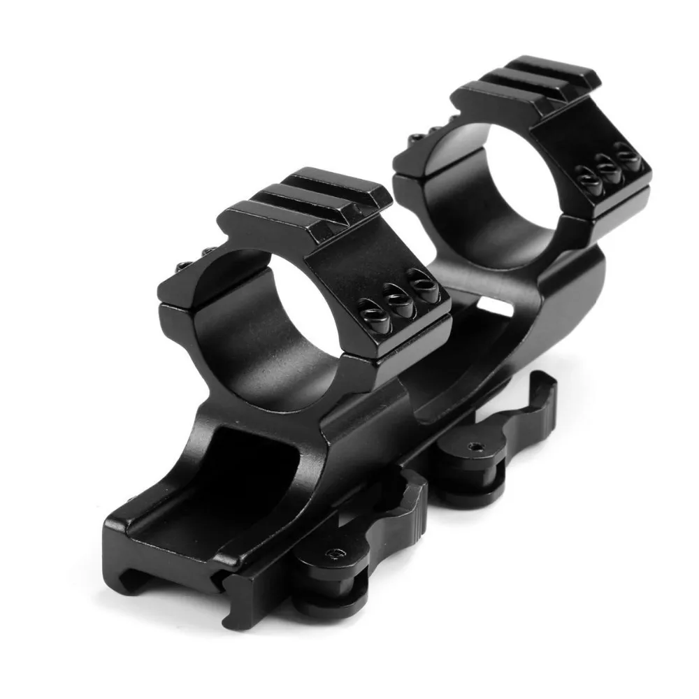 Scope Mount UniqueFire 25.4mm / 30mm Quick Release Cantilever Weaver Forward Reach Dual Ring Scope Mount for LED Flashlight