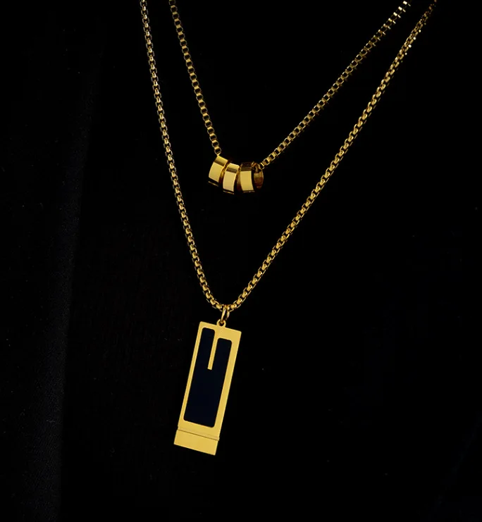 European and American Fashion Sense Sweater Chain Autumn and Winter Jewelry Long Titanium Steel Necklace Sweatshirt Chain Women