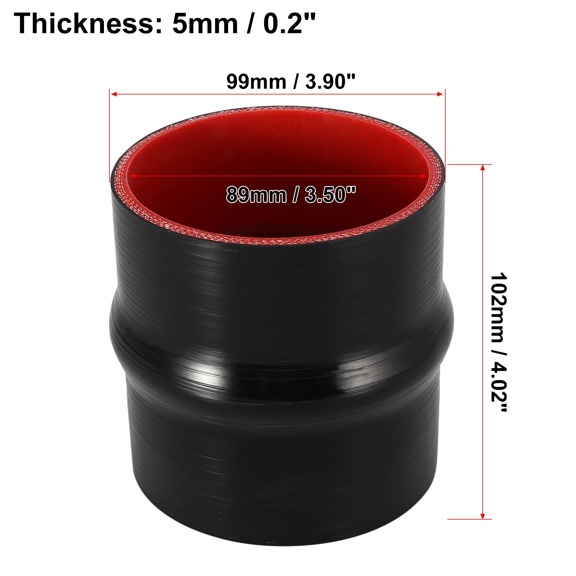 Coupleur Tuyau Silicone Droit X AUTOHAUX 89mm Bleu - 76mm Longueur Pour Système De Refroidissement Auto