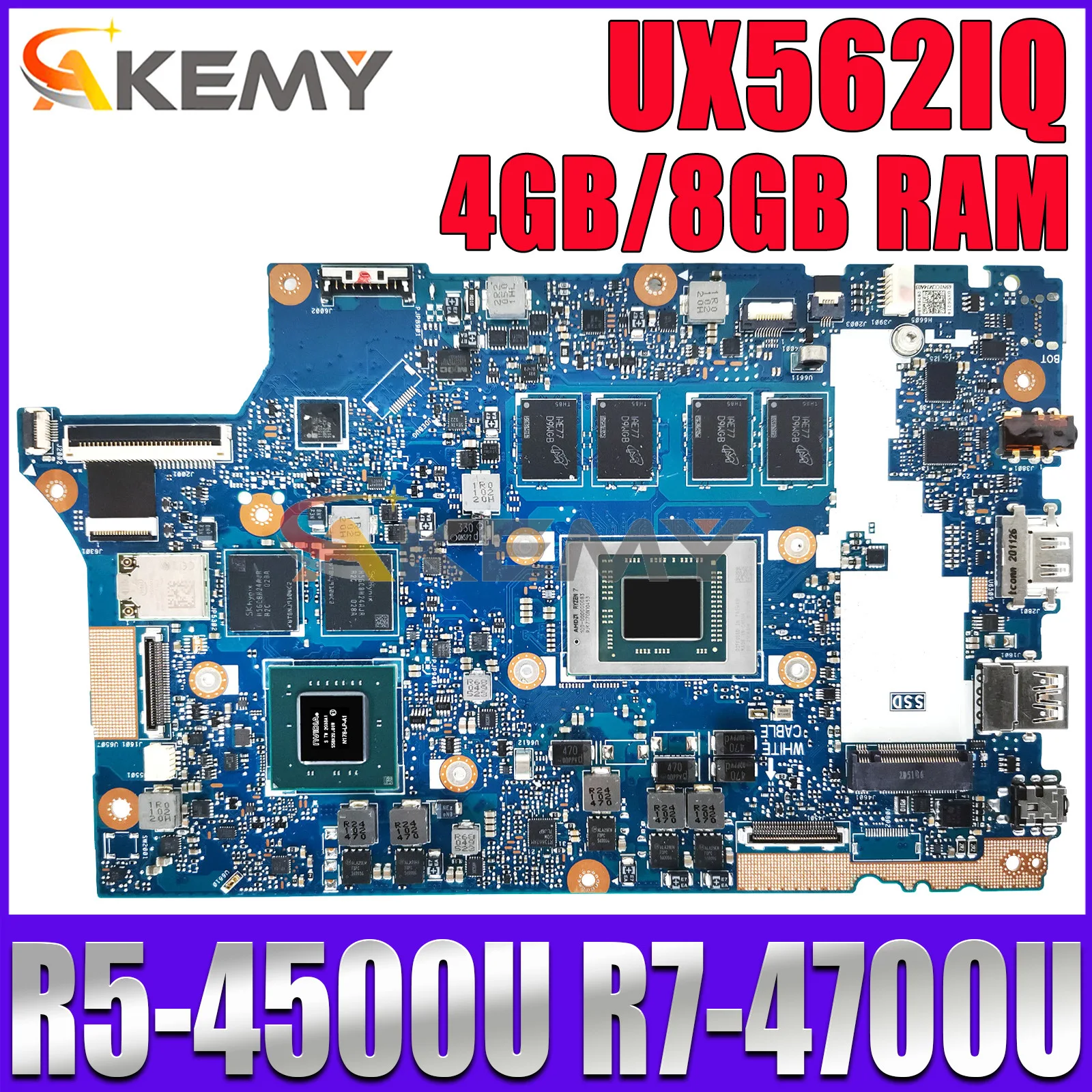Материнская плата для ноутбука UX562IQ для ASUS ZenBook Flip 15 Q507IQ UX562I с фотографией детской яркости 8 ГБ/16 ГБ ОЗУ V2G