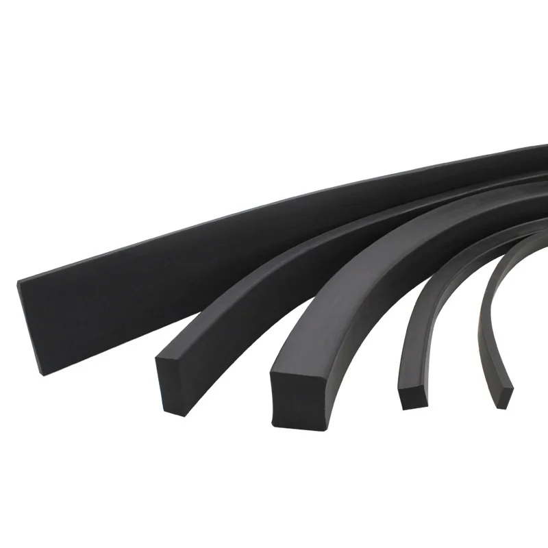 

Nitrile rubber sealing strip, 1m, solid black, sealing strip, insulating, oil resistant, square 6 * 6-30 * 30