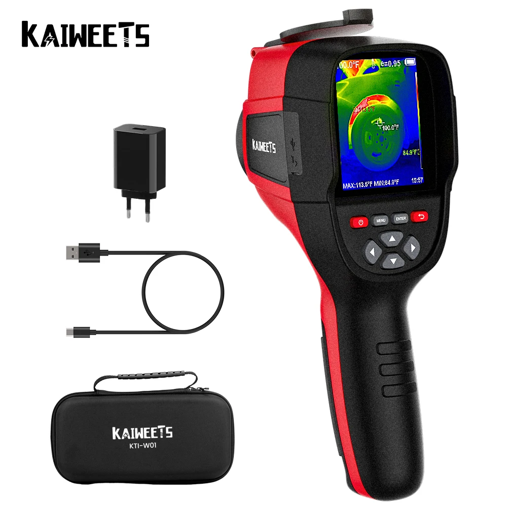 

KAIWEETS 256*192 Infrared Thermal Imager Camera Resolution, 25 Hz Refresh Rate Infrared Camera with PC Analysis/Video Recording