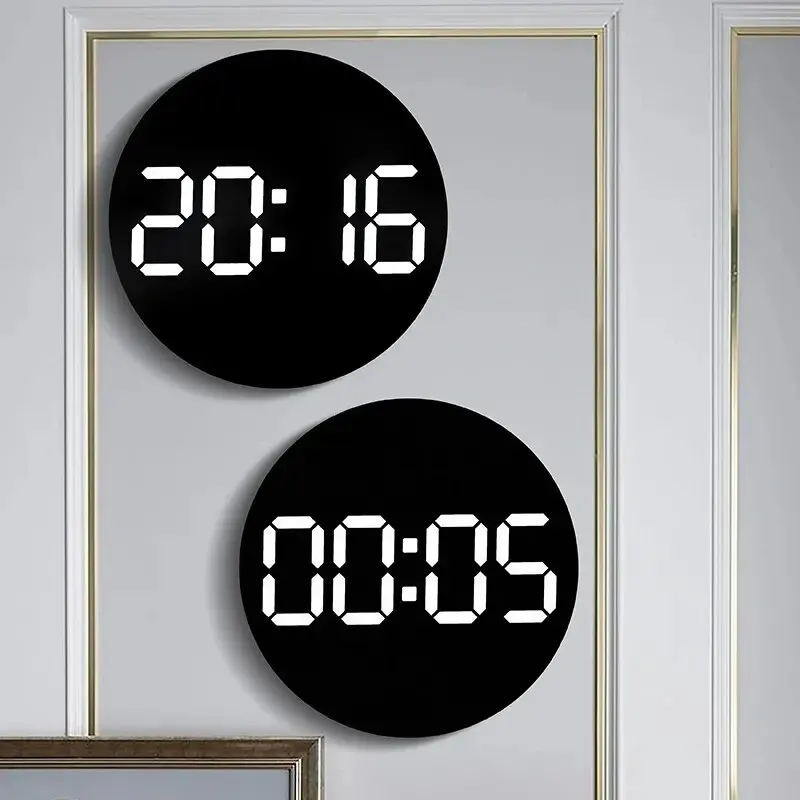 10inch LED Large Digital Wall Clock with Remote Control Temperature Humidity Date Week Display Countdown Timing Clock Home Decor digital wall clock
