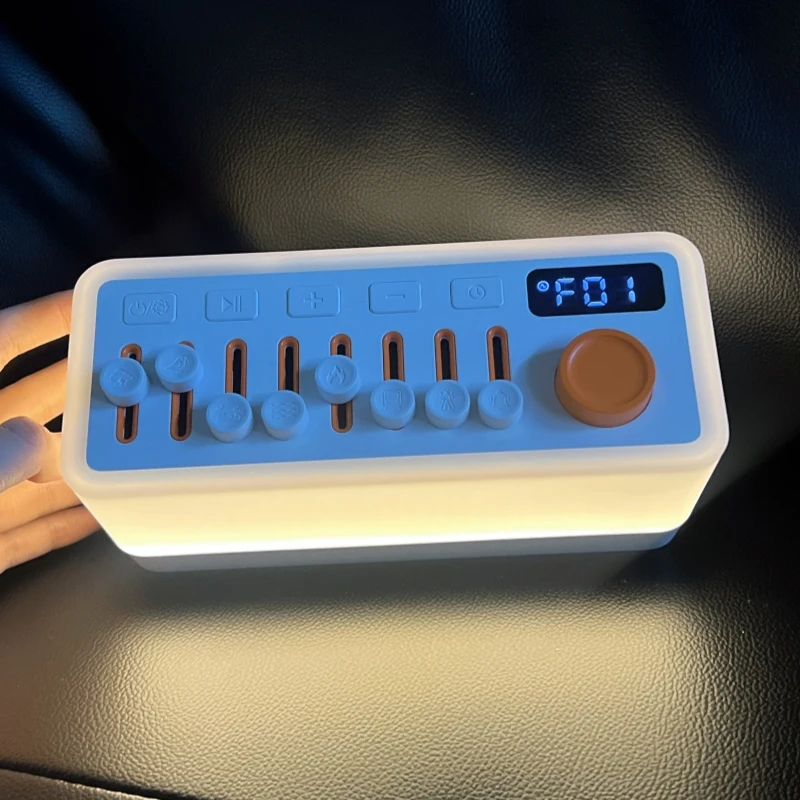 Smart Health Portable DIY 255 Type White Noise Sound Sleep Machine Baby Wireless Bluetooth Speakers with Colour Night Light
