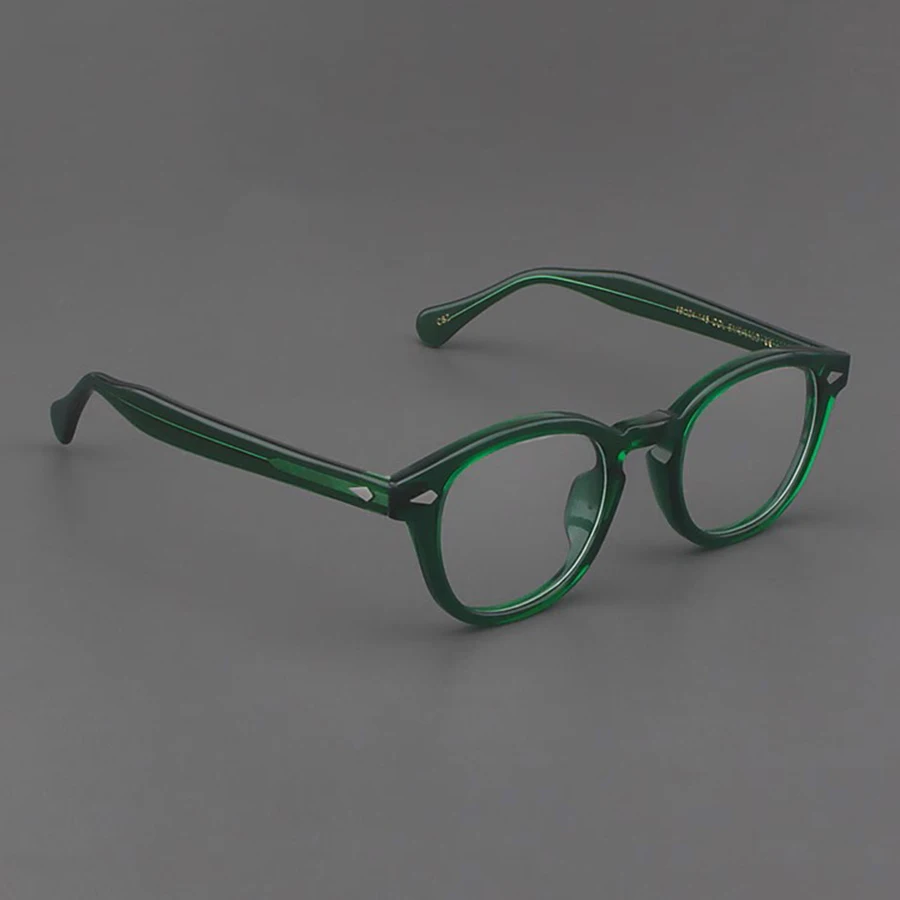 Men's Eyeglasses Frames Eyeglass Frames Johnny Depp Style Glasses Clear Lens Brand Designer Computer Women Retro Acetate Frame Eyeglasses