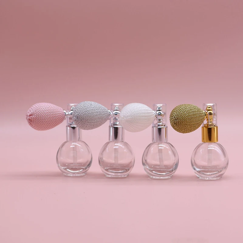 풍선 에어백 향수 병 스프레이 무화기, 리필 가능 라운드, 휴대용 투명 빈 유리 스프레이, 럭셔리 무화기 병, 15ml