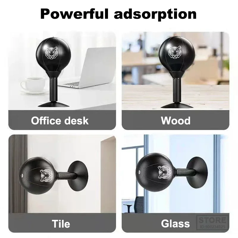Boxing Desktop Speed Ball Leather Adult Decompression Punching Bag Wall-mounted Strong Sucker Child Training Fitness Equipment