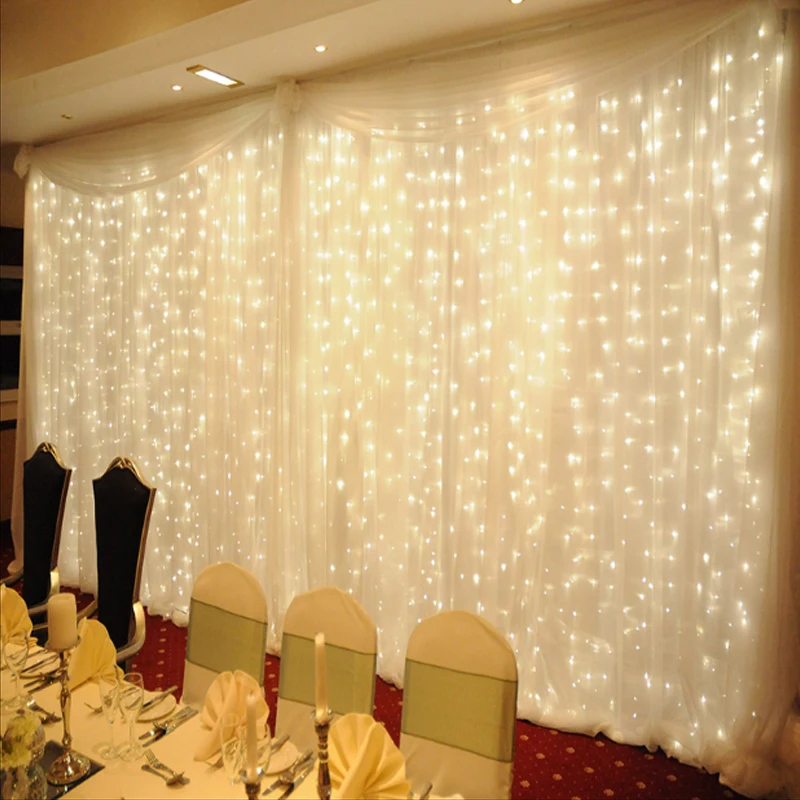 

LED Fairy String Lights Outdoor Waterproof Waterfall Street Garland Curtain Lights For Patio Christmas Wedding Party Decoration