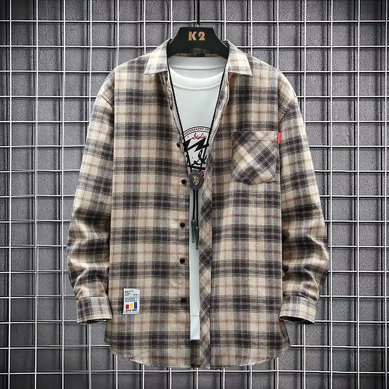 

Men's long-sleeved top new casual coat shirt