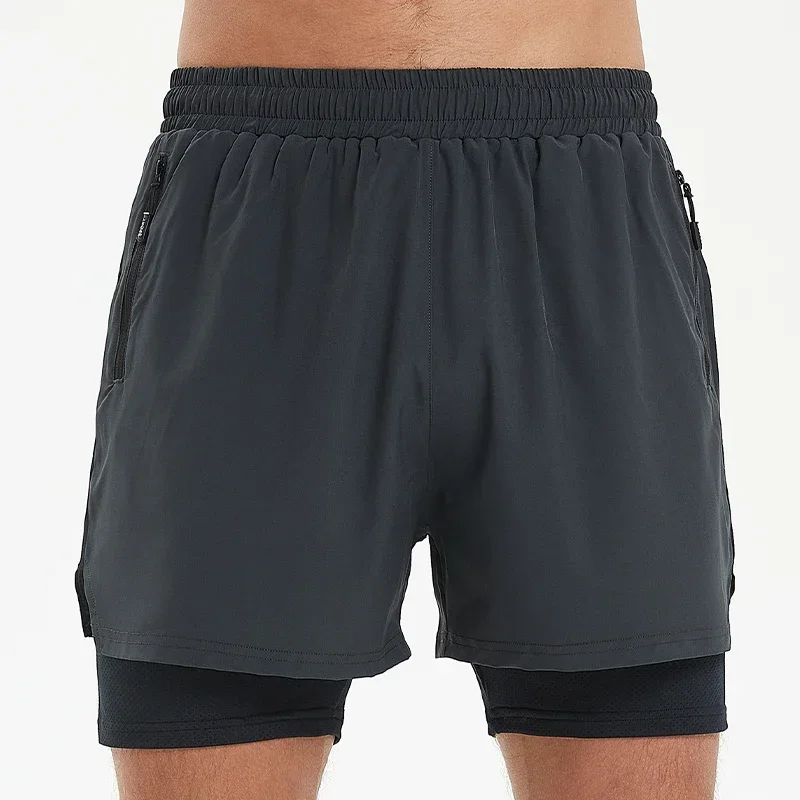 Mens marathon Running Shorts Training Tights Sports for Men Gym Jogging Sportswear Male Basketball Fitness Double Shorts Dry Fit