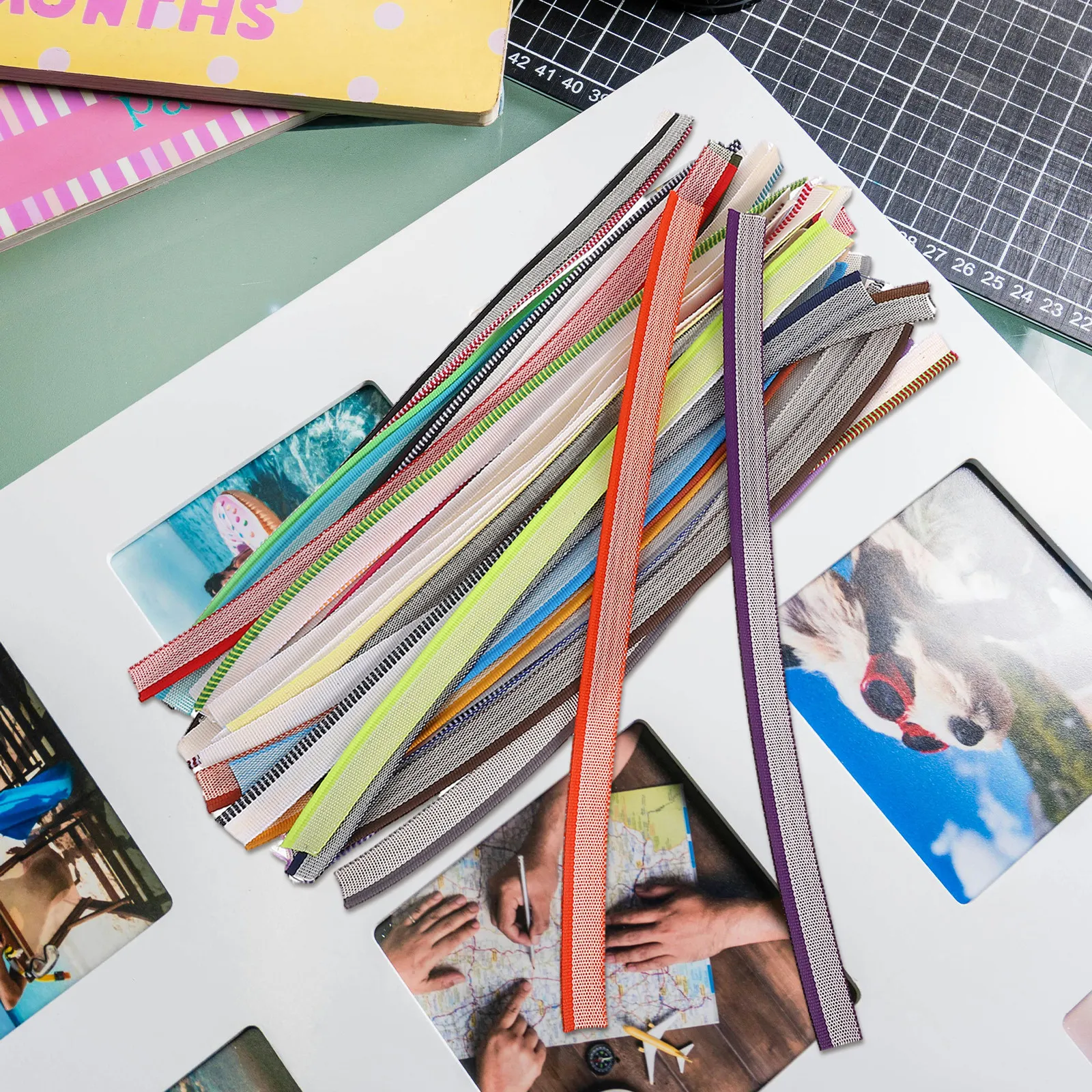 48Pcs 책 제본 헤드밴드 DIY 책 제본 공예 용품 수리 키트 초보자 하드커버 앨범 잡지 척추용 엔드밴드