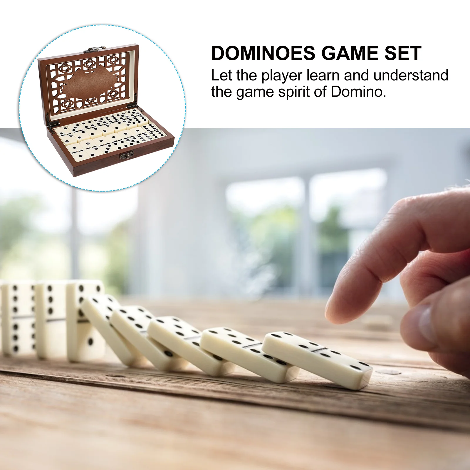 Classic Domino Blocks Jogo de Tabuleiro com Caixa De Madeira Para Crianças,  Brinquedo De Entretenimento, Presente De Festa Recreativa, 1 Conjunto -  AliExpress