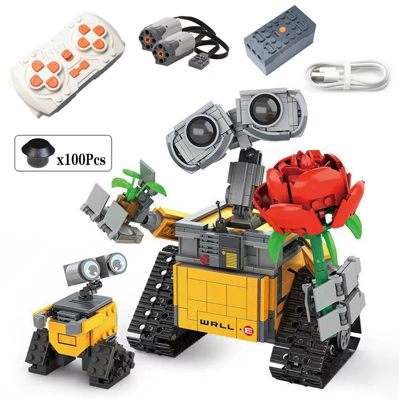 Новинка 2022 687 шт. Детский конструктор Disney WALL E моторизованный робот с