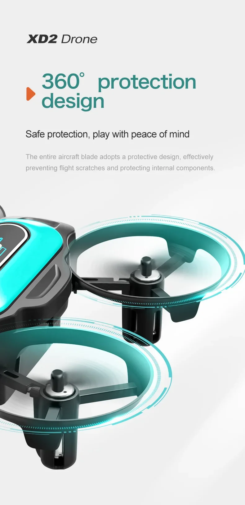 XD2 Mini Pocket toys Crash Resistant 2.4G Four Axis Aircraft 360 ° Rotating Rolling Remote Control Toy Mini Drone Birthday Gift