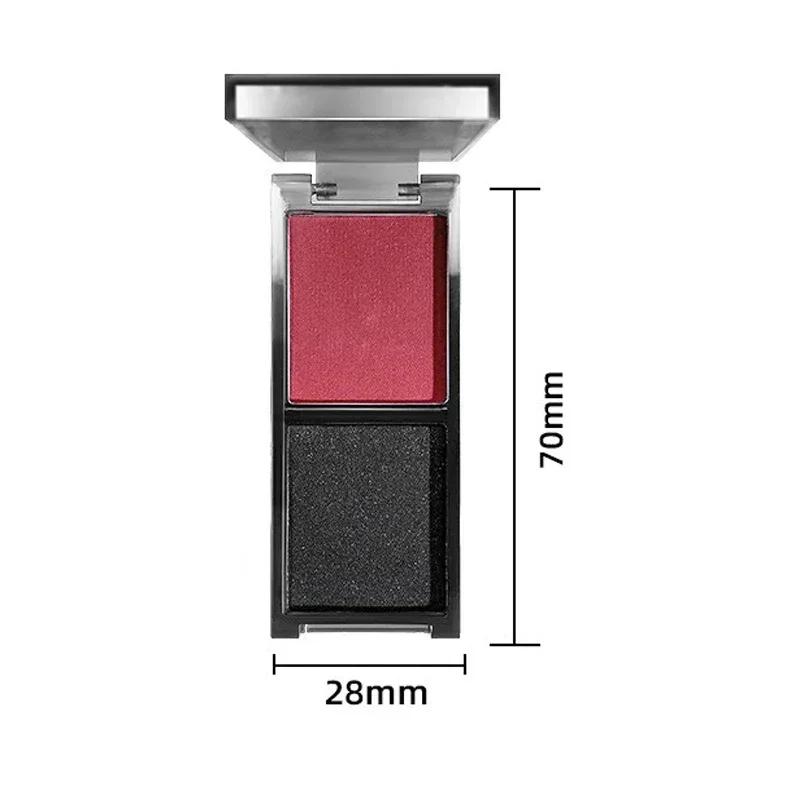 2-color Matte Black Eye Shadow Palette Dark Red Silvery Color Shimmer Matte Smoked Eye Shadow Highlighter Makeup Pigment New