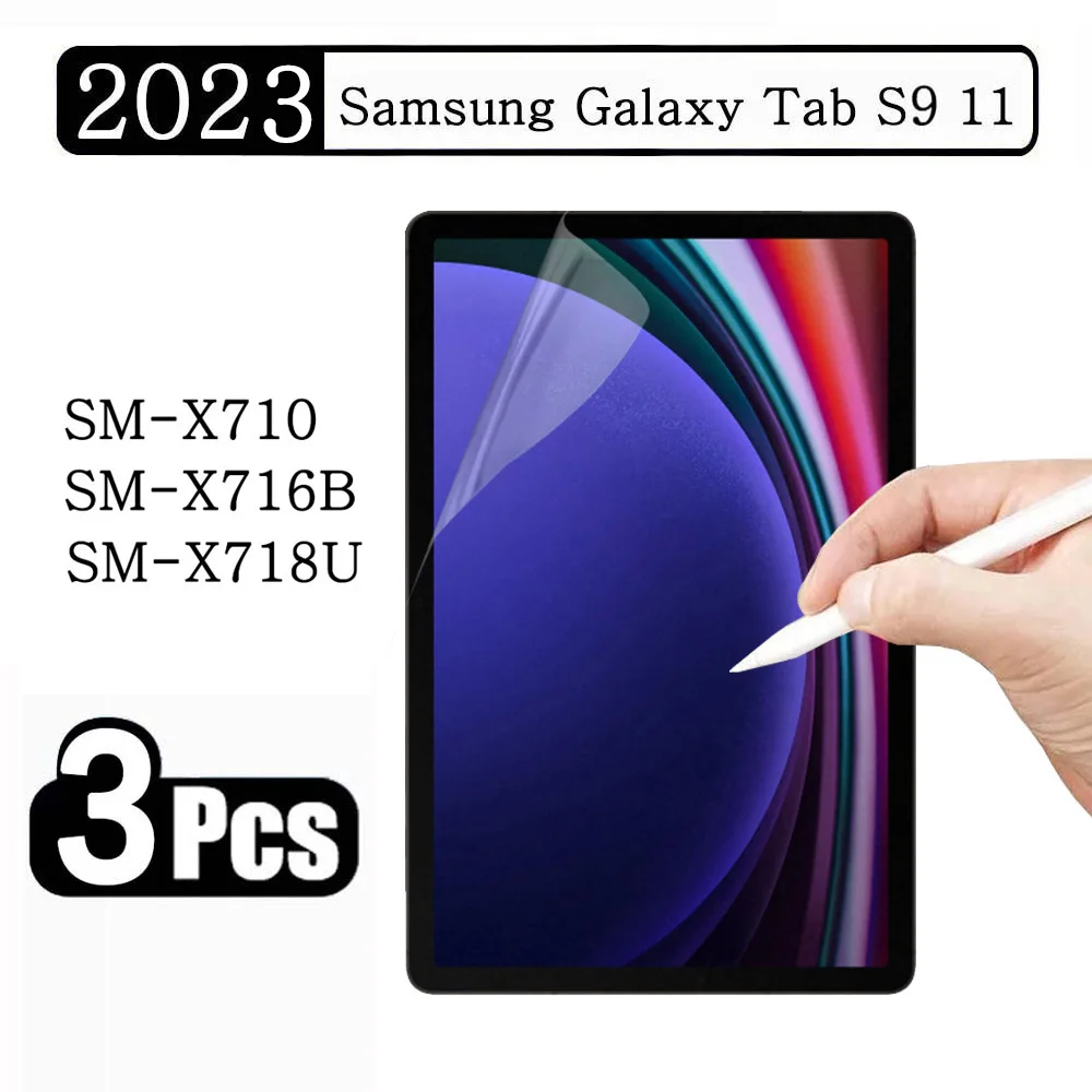 

(3 упаковки) бумажная пленка для Samsung Galaxy Tab S9, 11, 2023 дюйма, Φ X710, X716B, как надпись на бумаге, защита экрана