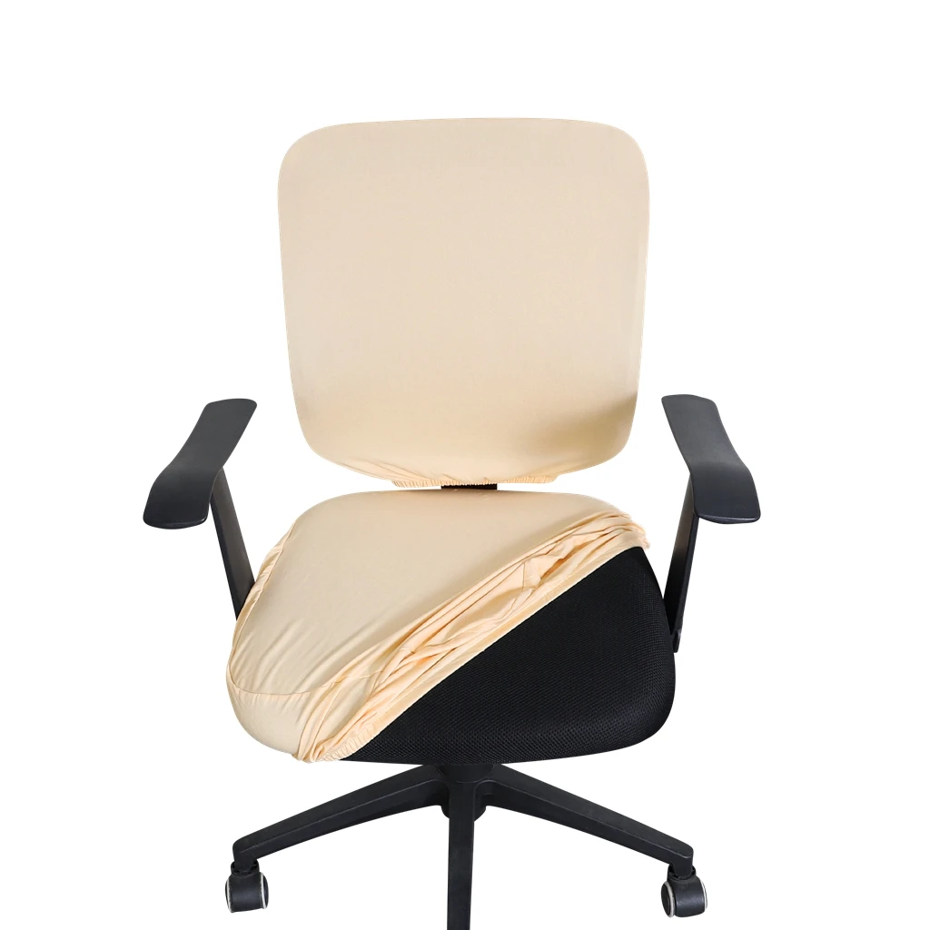 FORCHEER Office Chair Cover Solid Computer Chair Cover Spandex Stretch Armchair Seat Case 2 Pieces Removable and Washable