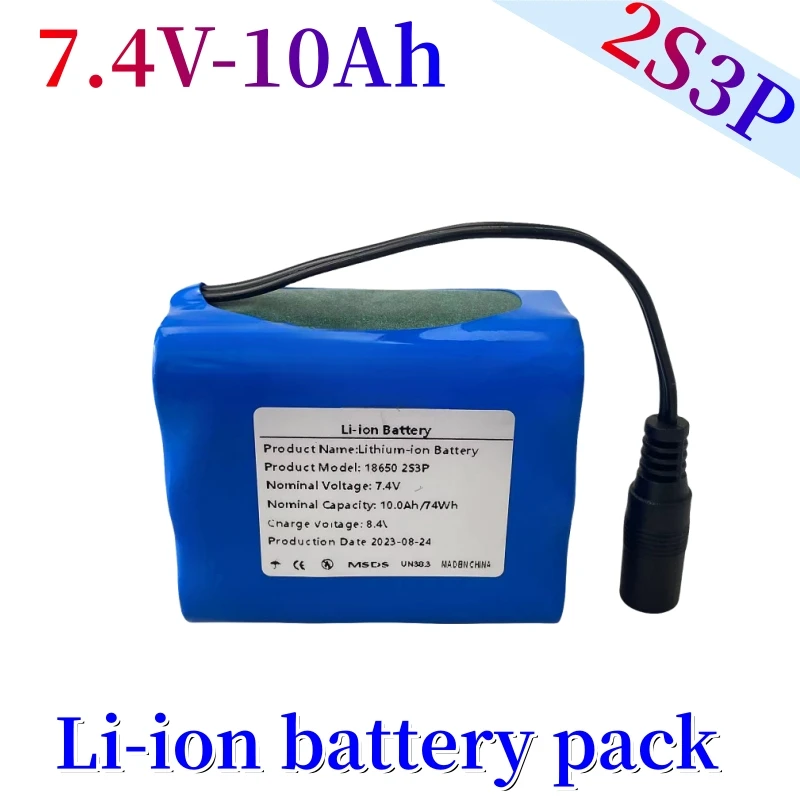 

7.4V Emergency DIY 18650 Lithium Battery Pack 2S3P 10AH Fishing LED Light Bluetooth Speaker 7.4V Lithium Ion Battery