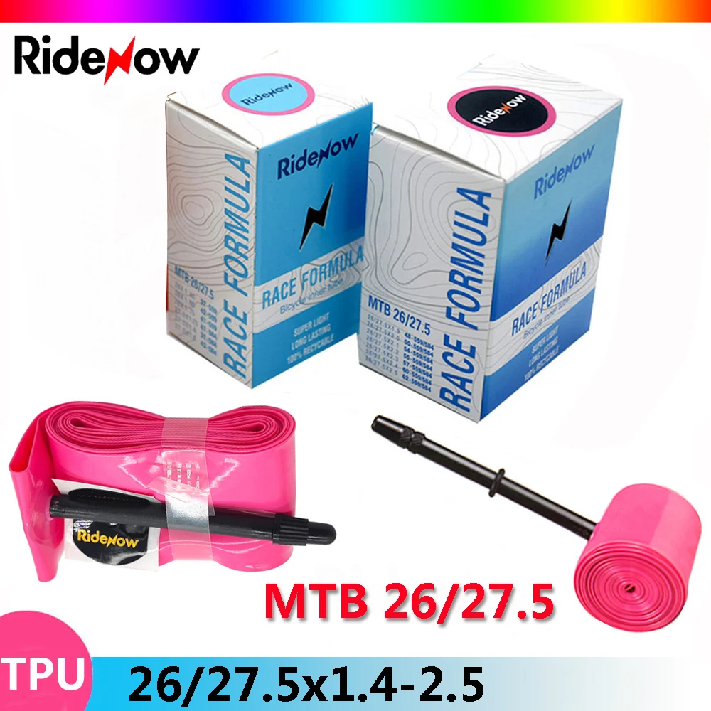 RideNow TPU MTB Bike Inner Tube 26/27.5x1.4 1.5 1.6 1.75 1.9 2.0 2.1 2.