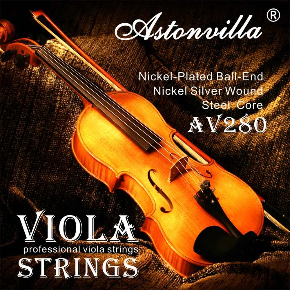 Astonvilla Av-280 Corde Viola Filo Di Acciaio Inossidabile Nichel Argento Stringa Per 4/4 3/4 1/2 1/4 Accessorio Strumento Stringa Viola