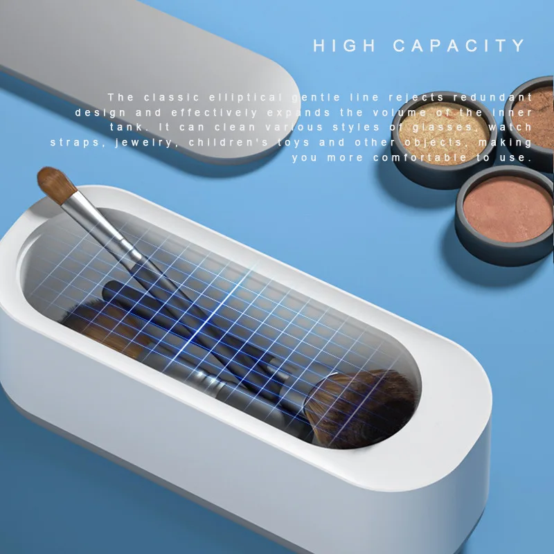 Mini Jewelry Cleaner Portable Glasses Braces Cleaning Machine Multifunctional Bath Vibration Cleaner Home Cleaning Products 3