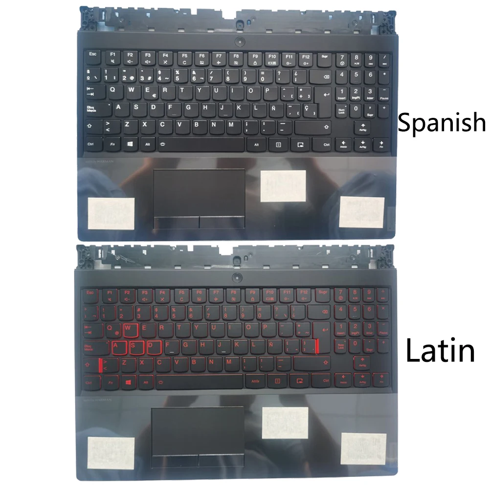 Nuova Tastiera Spagnola/Latina Retroilluminata Per Lenovo Legion Y530 Y530-15Ich Y540-15Irh Pg0 Y7000 Con Touchpad Con Copertura Poggiapolsi