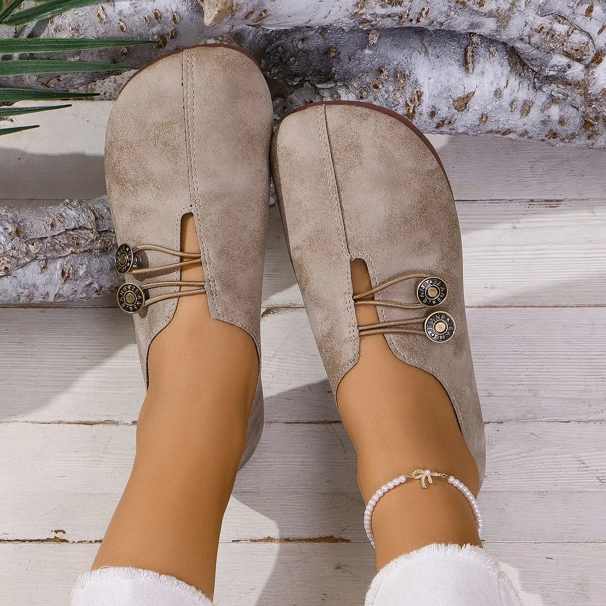 Women Flats Shoes 2024 New Spring Autumn Casual Comfortable Boat Shoes Loafers Round Toe Ballet Outdoor Soft Bottom Flat Shoes 6