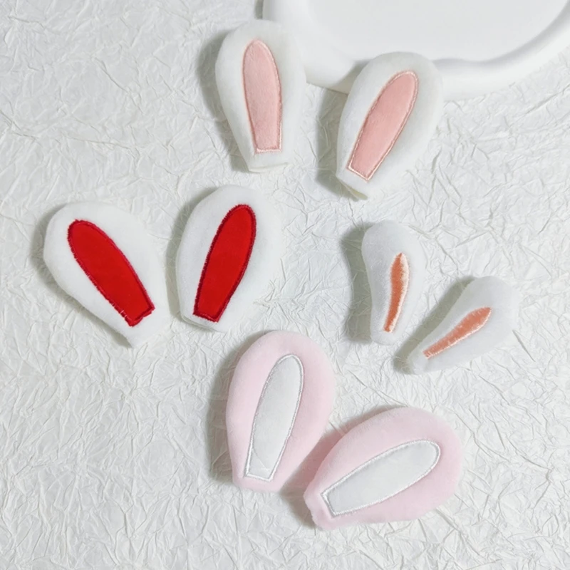 5 Pair Sweet Rabbit/Cat Ear Shape Appliques DIY Clothing Patches Adult Kids Shoes Gloves Scarf Backpack Hairpin Sewing Material