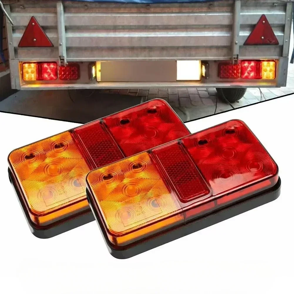 1/2Pcs Rear Tail Lights Lamps Truck Side Light 30W 12V Waterproof Super Bright Tail Signal Light Rear Indicator Lamp Accessories
