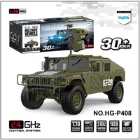 1/10 RC Car HG-P408 16CH 2.4G Hz 4WD Truck Simulation RC Car Remote Control Car Crawler Off-road Vehicle Adult Kids Toy Gifts 2