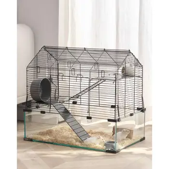 Wire Habitat Cage for Small Animals Gerbil Hamster Mouse 22.8in 1