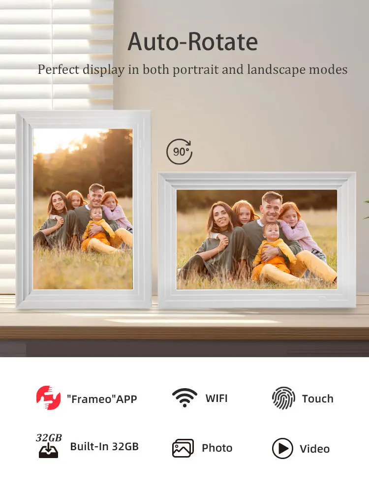 Description Picture 4 of item32GB memory 10.1 Inch Smart WiFi Cloude Digital Photo Frame 1280x800 IPS LCD Touch Screen Built in 32GB Memory Good Gift