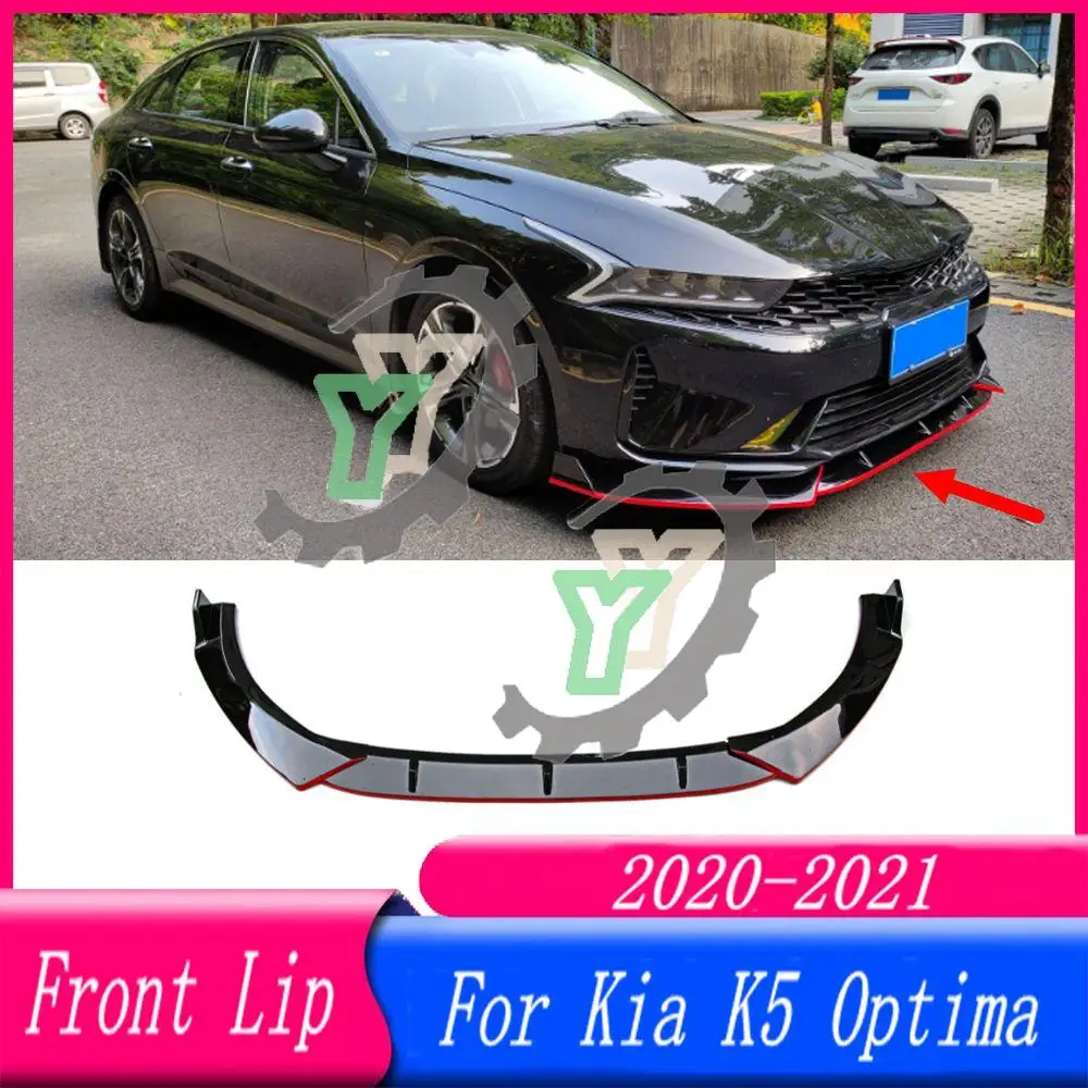 

3PCS Car Front Bumper Lip Spoiler Splitter Diffuser Detachable Body Kit Cover Guard For Kia K5 DL3 Optima 2020 2021